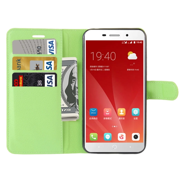 For ZTE Blade A602 Litchi Texture Horizontal Flip Leather Case with Holder & Card Slots & Wallet