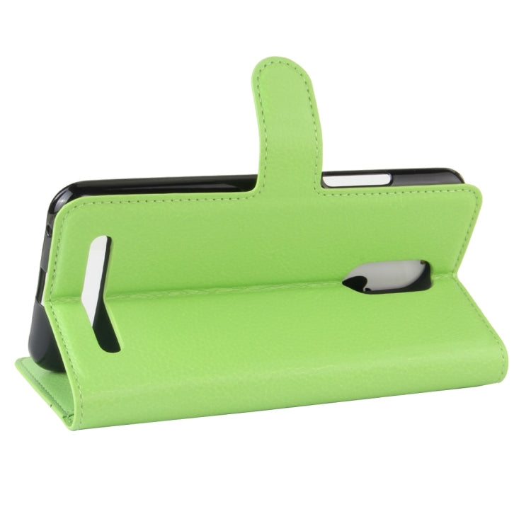 For ZTE Blade A602 Litchi Texture Horizontal Flip Leather Case with Holder & Card Slots & Wallet