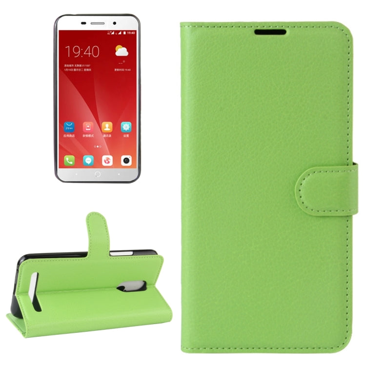 For ZTE Blade A602 Litchi Texture Horizontal Flip Leather Case with Holder & Card Slots & Wallet