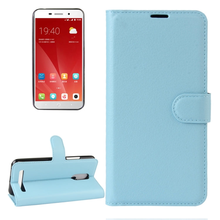 For ZTE Blade A602 Litchi Texture Horizontal Flip Leather Case with Holder & Card Slots & Wallet
