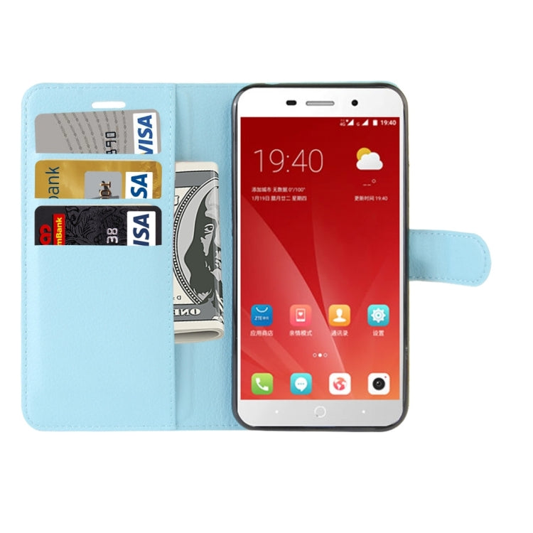 For ZTE Blade A602 Litchi Texture Horizontal Flip Leather Case with Holder & Card Slots & Wallet