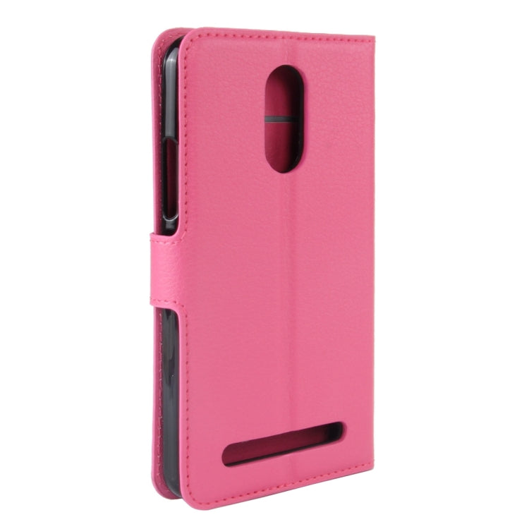 For ZTE Blade A602 Litchi Texture Horizontal Flip Leather Case with Holder & Card Slots & Wallet