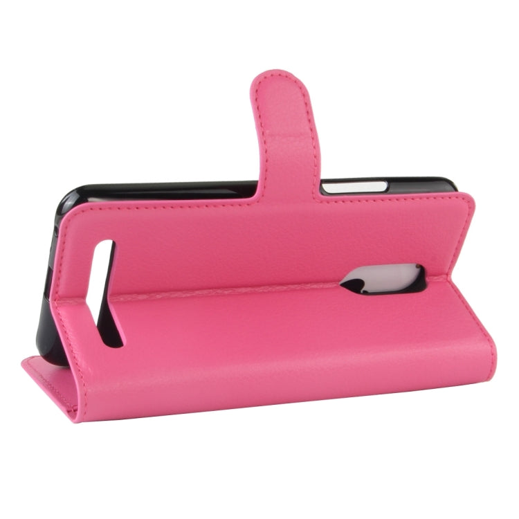 For ZTE Blade A602 Litchi Texture Horizontal Flip Leather Case with Holder & Card Slots & Wallet