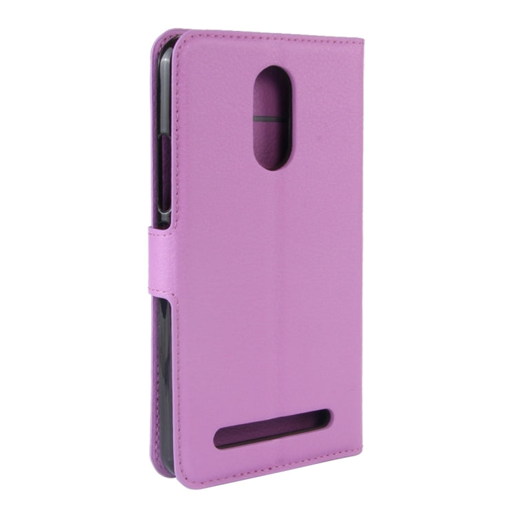 For ZTE Blade A602 Litchi Texture Horizontal Flip Leather Case with Holder & Card Slots & Wallet