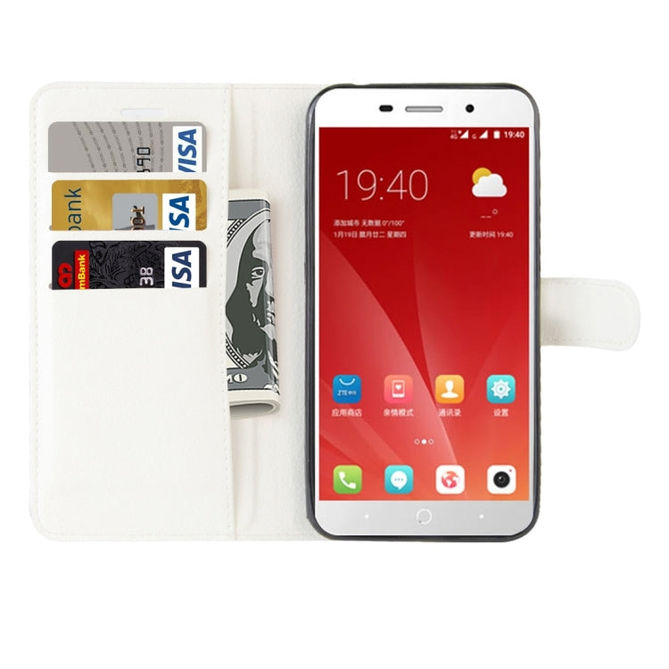For ZTE Blade A602 Litchi Texture Horizontal Flip Leather Case with Holder & Card Slots & Wallet