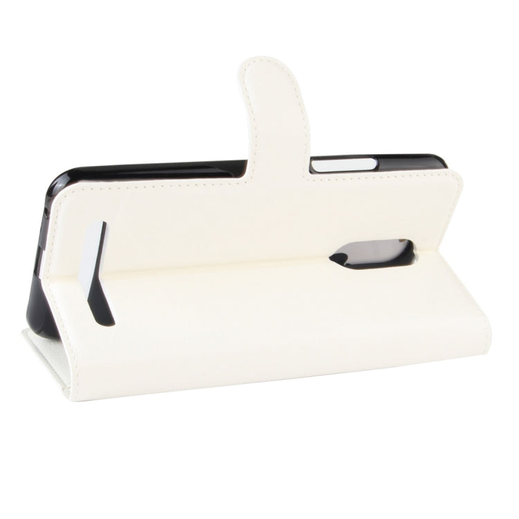 For ZTE Blade A602 Litchi Texture Horizontal Flip Leather Case with Holder & Card Slots & Wallet