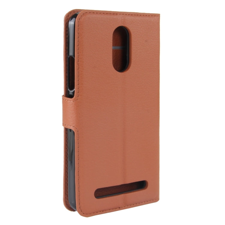 For ZTE Blade A602 Litchi Texture Horizontal Flip Leather Case with Holder & Card Slots & Wallet