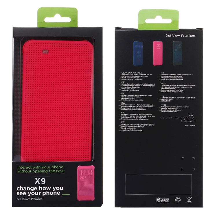 For HTC One X9 Smart Horizontal Flip Dot View Case with Sleep and Wake-up Function