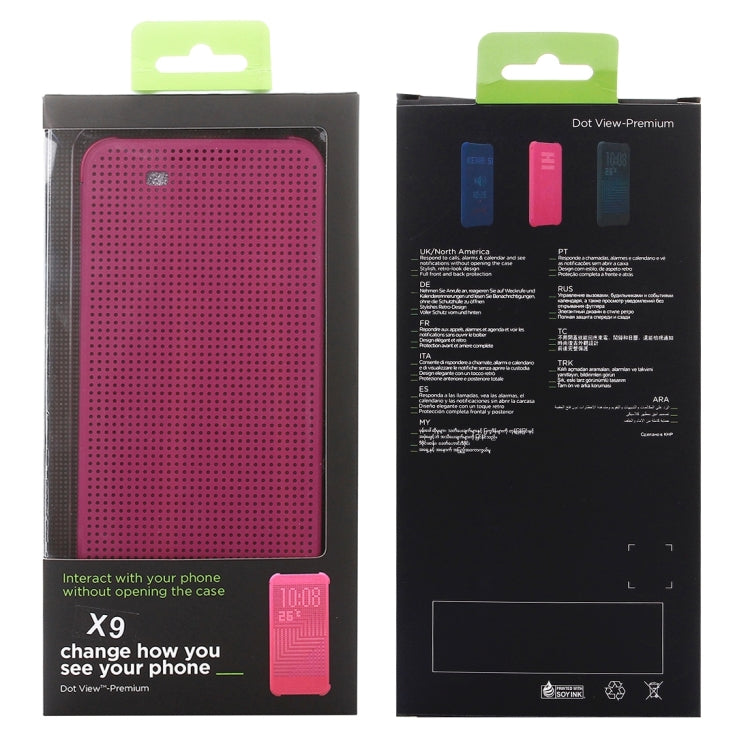 For HTC One X9 Smart Horizontal Flip Dot View Case with Sleep and Wake-up Function