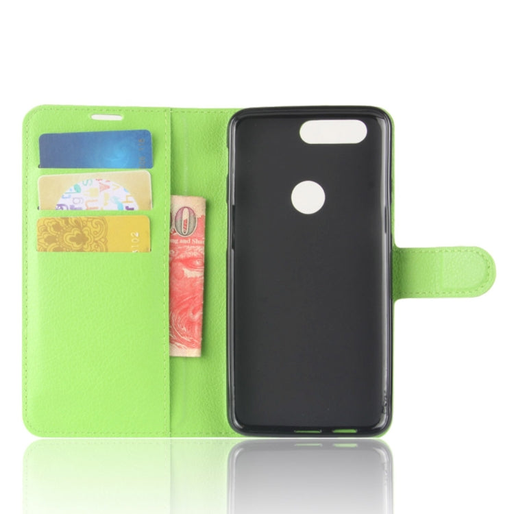 For OnePlus 5T Litchi Texture Horizontal Flip PU Leather Case with Holder & Card Slots & Wallet