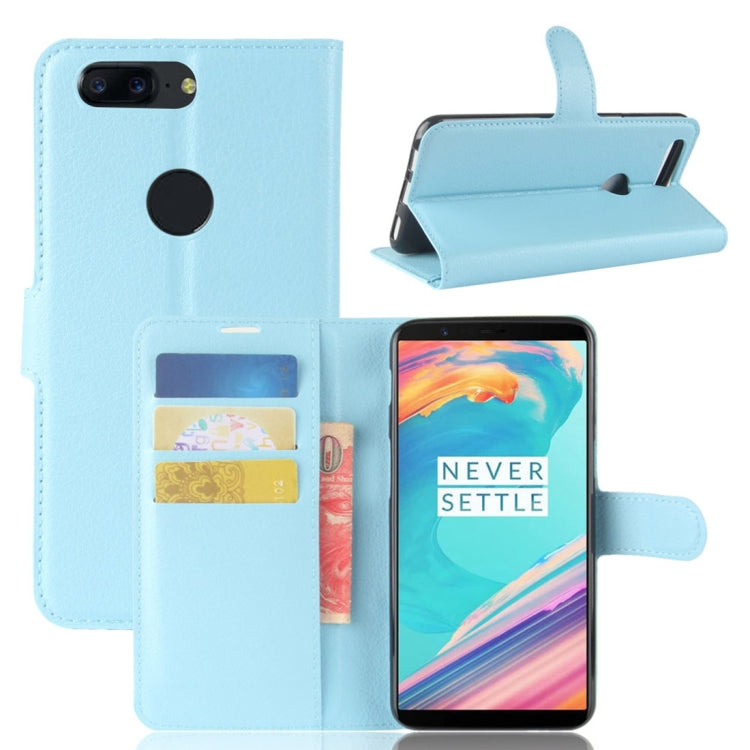 For OnePlus 5T Litchi Texture Horizontal Flip PU Leather Case with Holder & Card Slots & Wallet