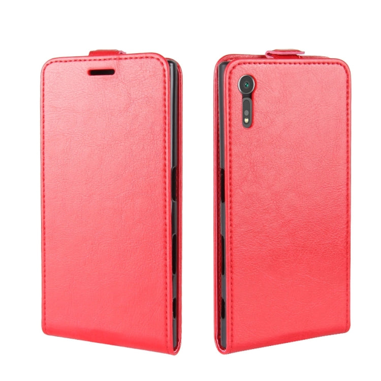 For Sony Xperia XZs / XZ Crazy Horse Texture Vertical Flip Leather Case with Card Slot & Photo Frame