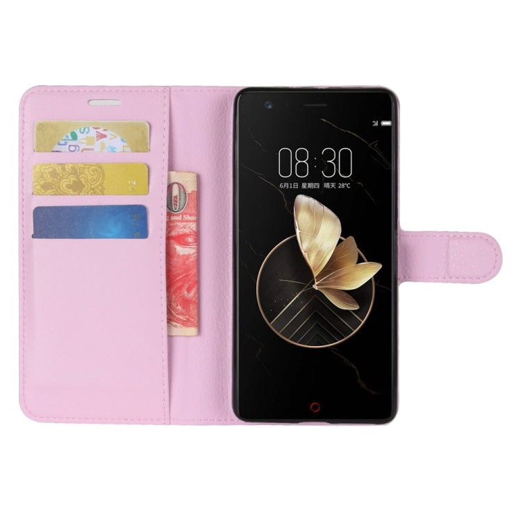 For ZTE  Nubia Z17 Litchi Texture Horizontal Flip Leather Case with Holder & Card Slots & Wallet