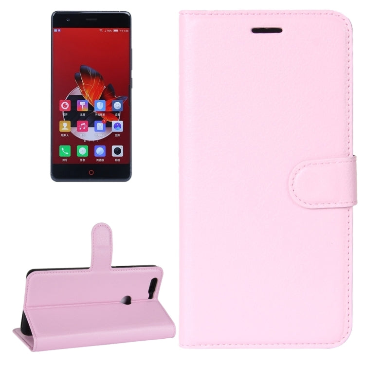For ZTE  Nubia Z17 Litchi Texture Horizontal Flip Leather Case with Holder & Card Slots & Wallet