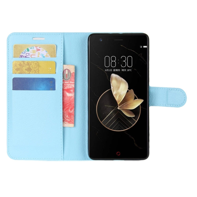 For ZTE  Nubia Z17 Litchi Texture Horizontal Flip Leather Case with Holder & Card Slots & Wallet