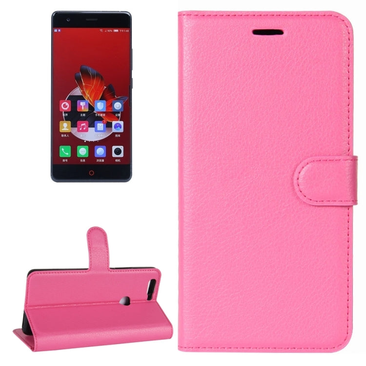 For ZTE  Nubia Z17 Litchi Texture Horizontal Flip Leather Case with Holder & Card Slots & Wallet