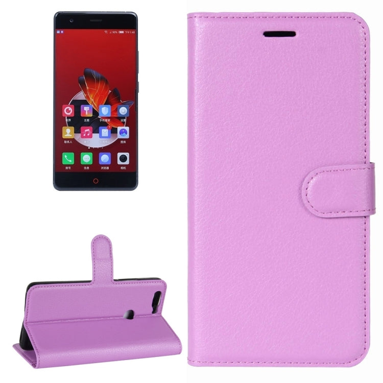 For ZTE  Nubia Z17 Litchi Texture Horizontal Flip Leather Case with Holder & Card Slots & Wallet