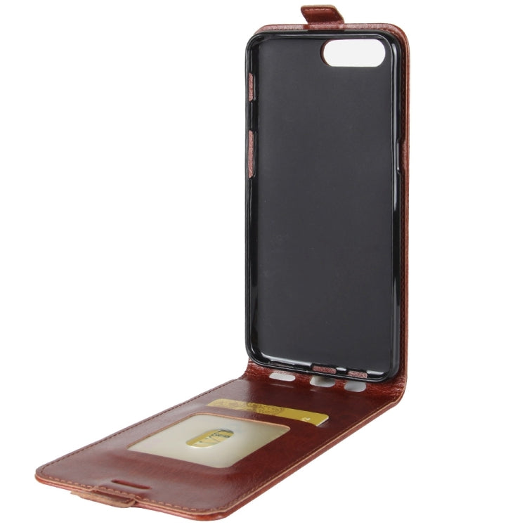 For OnePlus 5 Crazy Horse Texture Vertical Flip Leather Case with Card Slot & Photo Frame