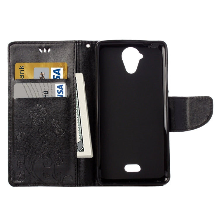 Pressed Flowers Horizontal Flip Leather Case for Wiko U Feel Lite, with Magnetic Buckle & Holder & Card Slots & Wallet