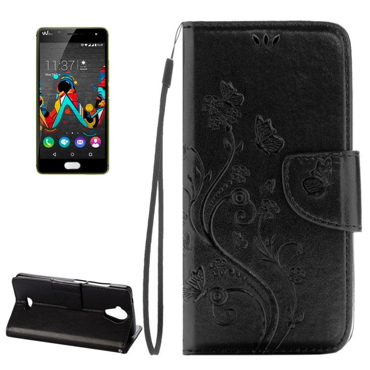 Pressed Flowers Horizontal Flip Leather Case for Wiko U Feel Lite, with Magnetic Buckle & Holder & Card Slots & Wallet