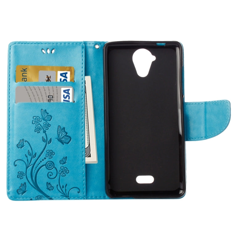 Pressed Flowers Horizontal Flip Leather Case for Wiko U Feel Lite, with Magnetic Buckle & Holder & Card Slots & Wallet