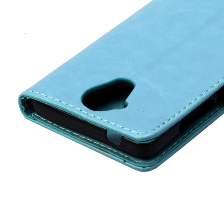 Pressed Flowers Horizontal Flip Leather Case for Wiko U Feel Lite, with Magnetic Buckle & Holder & Card Slots & Wallet