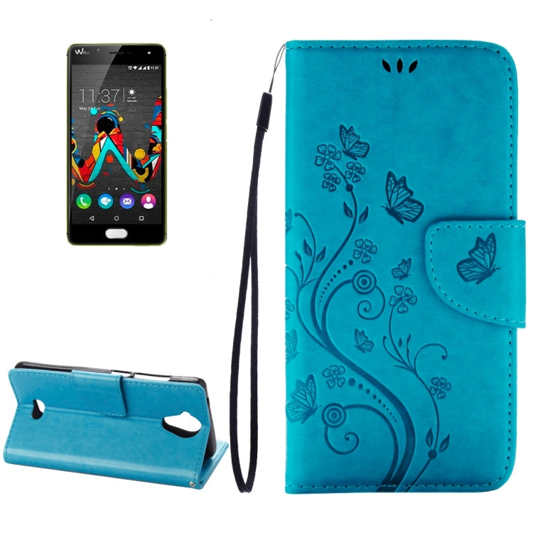 Pressed Flowers Horizontal Flip Leather Case for Wiko U Feel Lite, with Magnetic Buckle & Holder & Card Slots & Wallet