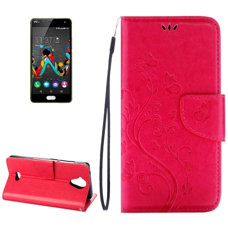 Pressed Flowers Horizontal Flip Leather Case for Wiko U Feel Lite, with Magnetic Buckle & Holder & Card Slots & Wallet