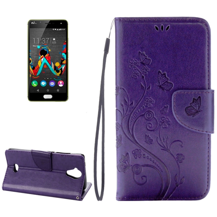 Pressed Flowers Horizontal Flip Leather Case for Wiko U Feel Lite, with Magnetic Buckle & Holder & Card Slots & Wallet