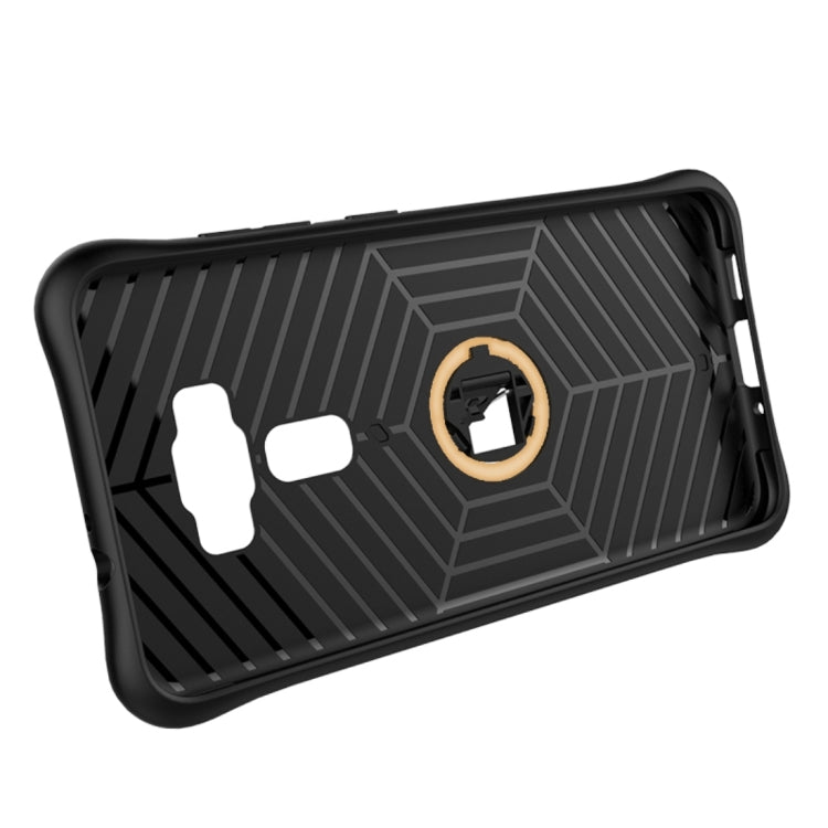 For ASUS ZenFone 3 / ZE552KL Shock-Resistant 360 Degree Spin Tough Armor TPU+PC Combination Case with Holder