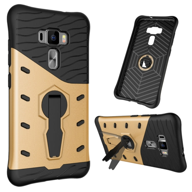 For ASUS ZenFone 3 / ZE552KL Shock-Resistant 360 Degree Spin Tough Armor TPU+PC Combination Case with Holder