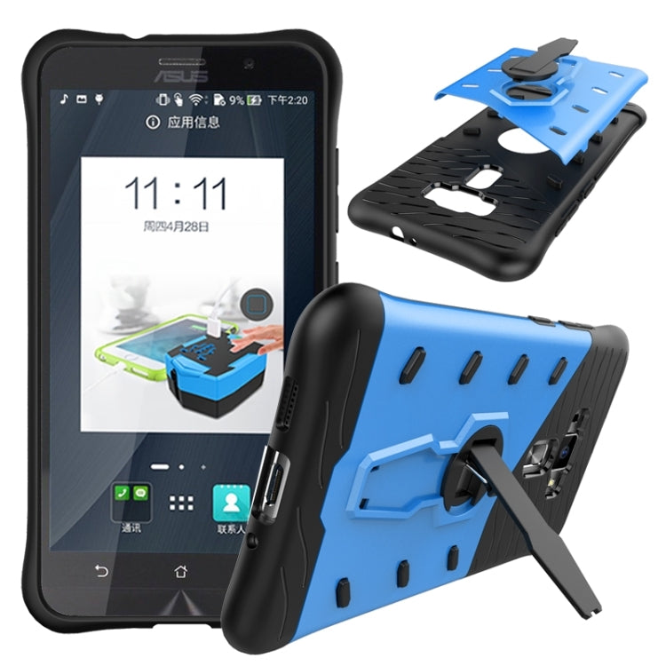 For ASUS ZenFone 3 / ZE552KL Shock-Resistant 360 Degree Spin Tough Armor TPU+PC Combination Case with Holder