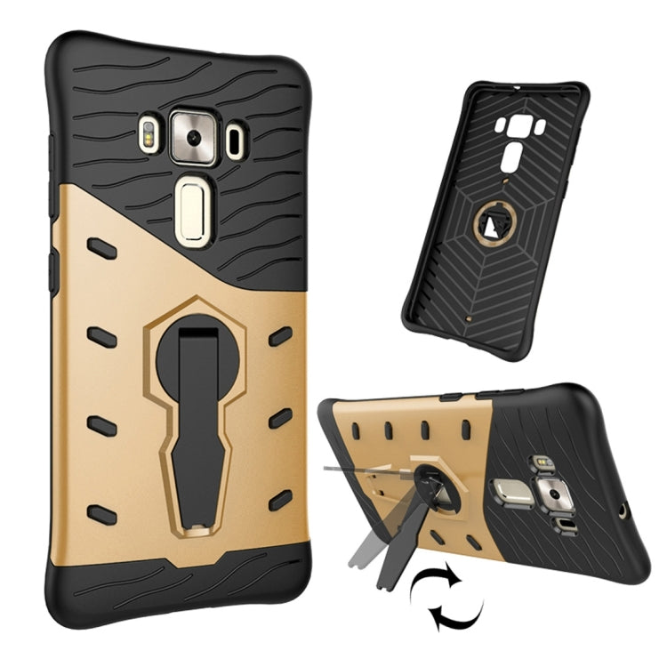 For ASUS ZenFone 3 Deluxe ZS570KL 5.7 inch Shock-Resistant 360 Degree Spin Tough Armor TPU+PC Combination Case with Holder