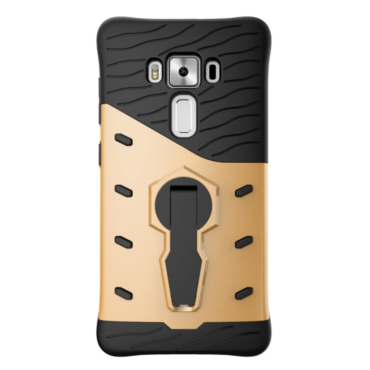 For ASUS ZenFone 3 Deluxe ZS570KL 5.7 inch Shock-Resistant 360 Degree Spin Tough Armor TPU+PC Combination Case with Holder