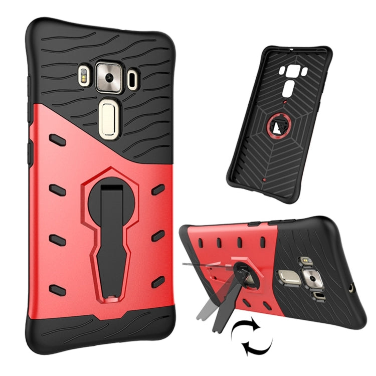 For ASUS ZenFone 3 Deluxe ZS570KL 5.7 inch Shock-Resistant 360 Degree Spin Tough Armor TPU+PC Combination Case with Holder