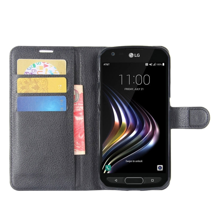 For LG X Venture Litchi Texture Horizontal Flip Leather Case with Holder & Card Slots & Wallet