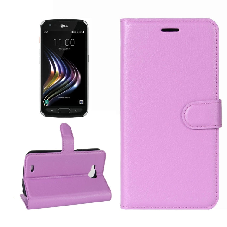 For LG X Venture Litchi Texture Horizontal Flip Leather Case with Holder & Card Slots & Wallet