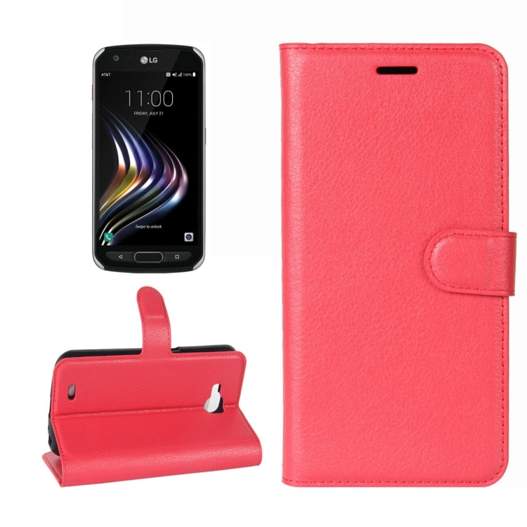 For LG X Venture Litchi Texture Horizontal Flip Leather Case with Holder & Card Slots & Wallet