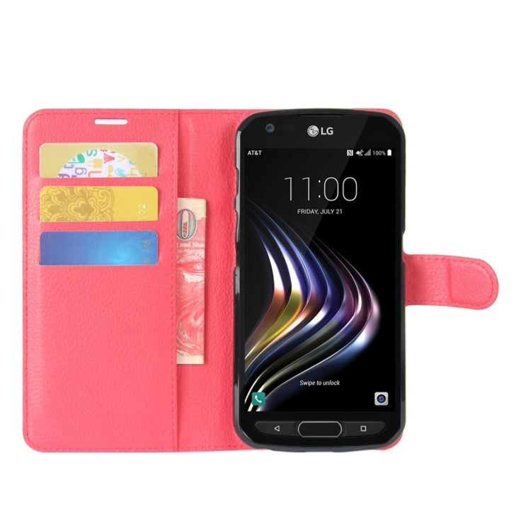 For LG X Venture Litchi Texture Horizontal Flip Leather Case with Holder & Card Slots & Wallet