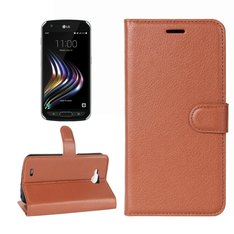 For LG X Venture Litchi Texture Horizontal Flip Leather Case with Holder & Card Slots & Wallet