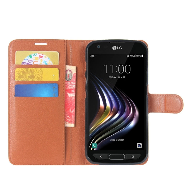 For LG X Venture Litchi Texture Horizontal Flip Leather Case with Holder & Card Slots & Wallet
