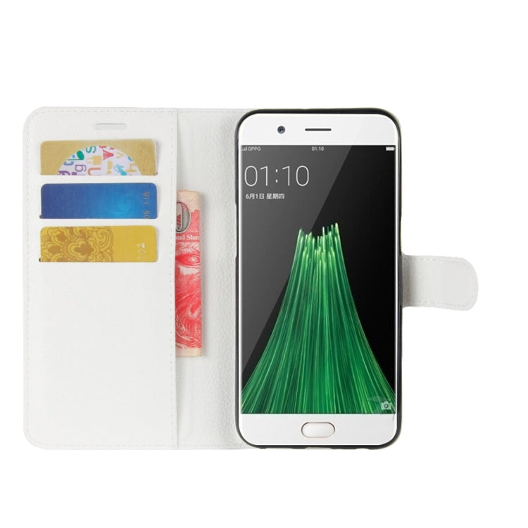 For OPPO  R11 Plus Litchi Texture Horizontal Flip Leather Case with Holder & Card Slots & Wallet