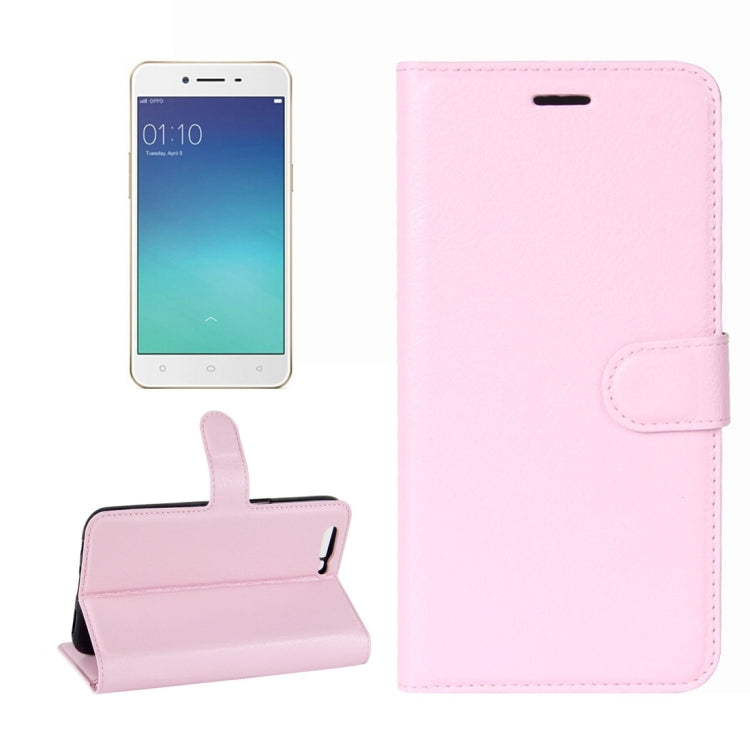 For OPPO  R11 Litchi Texture Horizontal Flip Leather Case with Holder & Card Slots & Wallet