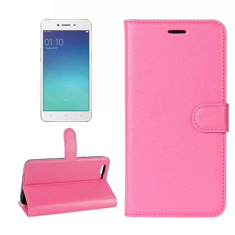 For OPPO  R11 Litchi Texture Horizontal Flip Leather Case with Holder & Card Slots & Wallet