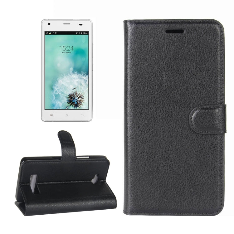 For Cubot Echo Litchi Texture Horizontal Flip Leather Case with Holder & Card Slots & Wallet