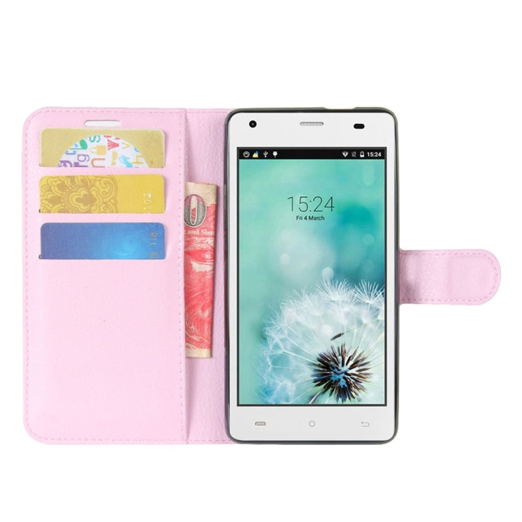 For Cubot Echo Litchi Texture Horizontal Flip Leather Case with Holder & Card Slots & Wallet