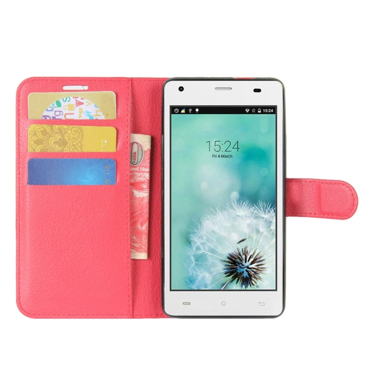 For Cubot Echo Litchi Texture Horizontal Flip Leather Case with Holder & Card Slots & Wallet