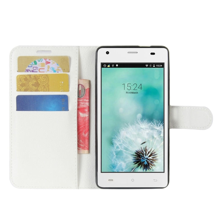 For Cubot Echo Litchi Texture Horizontal Flip Leather Case with Holder & Card Slots & Wallet