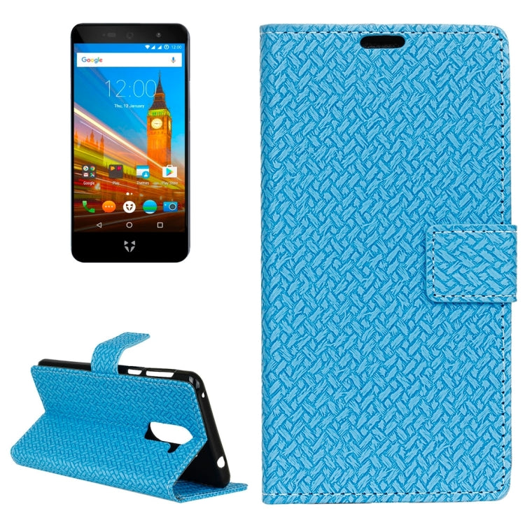 For Wileyfox Swift 2 Knit Texture Horizontal Flip Leather Case with Holder & Card Slots & Wallet & Photo Frame