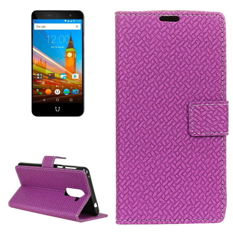 For Wileyfox Swift 2 Knit Texture Horizontal Flip Leather Case with Holder & Card Slots & Wallet & Photo Frame